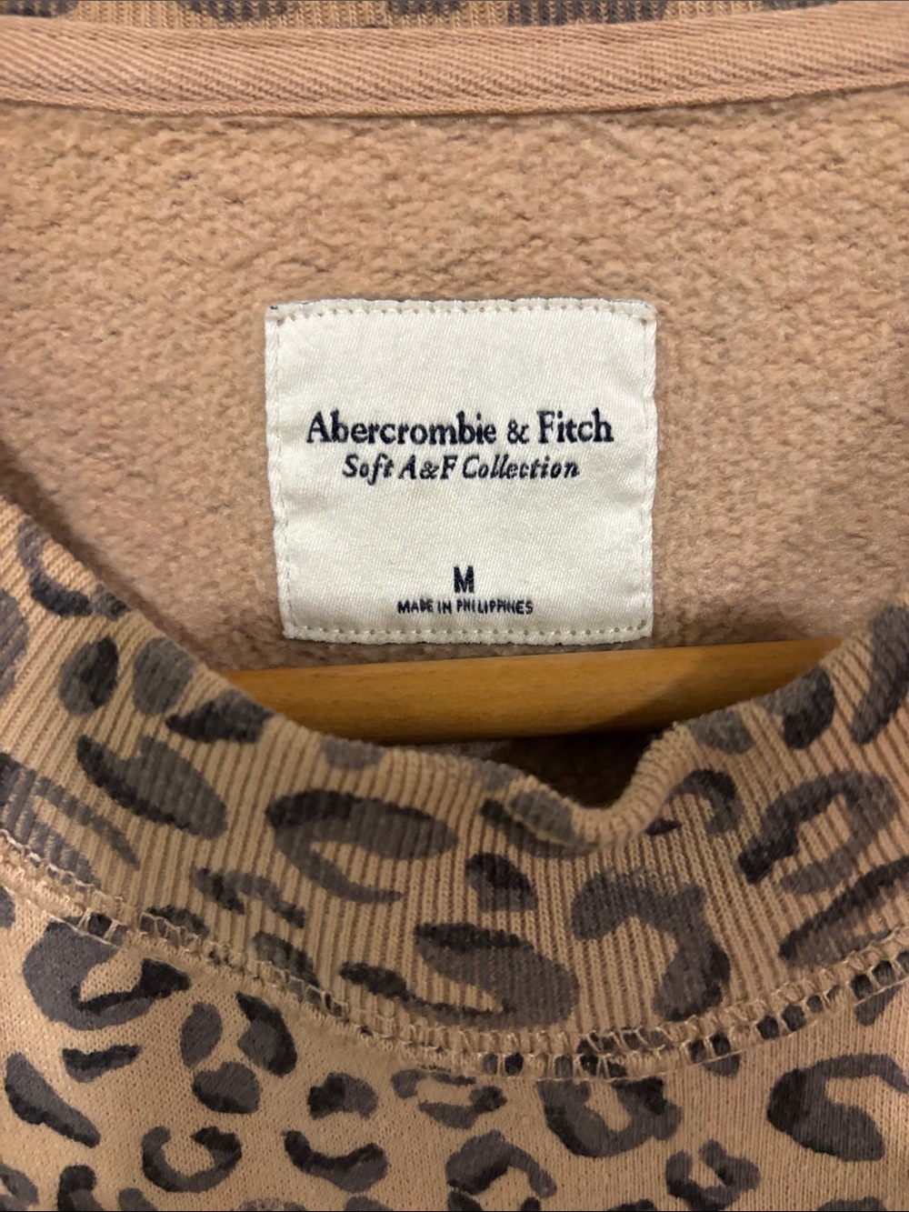 Abercrombie & Fitch Soft A & F Collection Leopard-Print Crewneck Sweatshirt - Picture 3 of 6